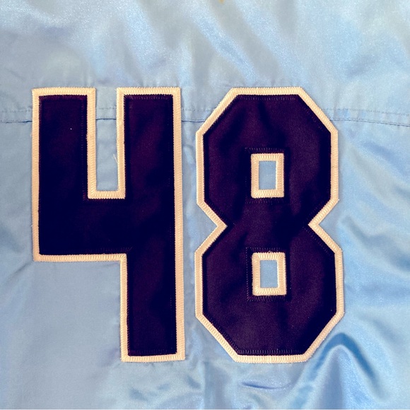 Vintage Reversible Los Angeles Lakers Jacket Size S Baby Blue Hardwood Classics - Picture 13 of 16